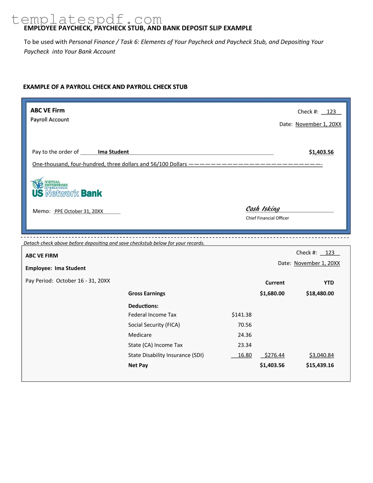 Fill Out a Valid Payroll Check Form