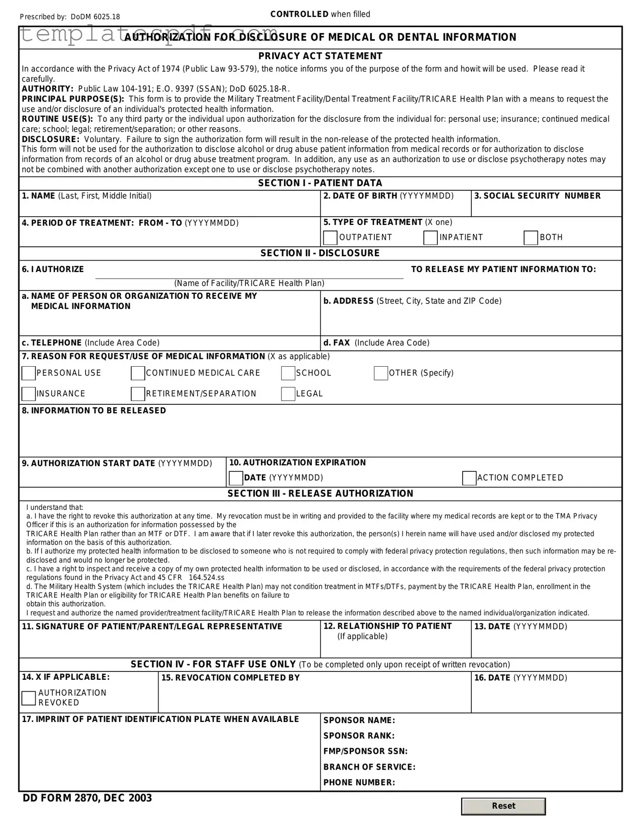 Fill Out a Valid DD 2870 Form