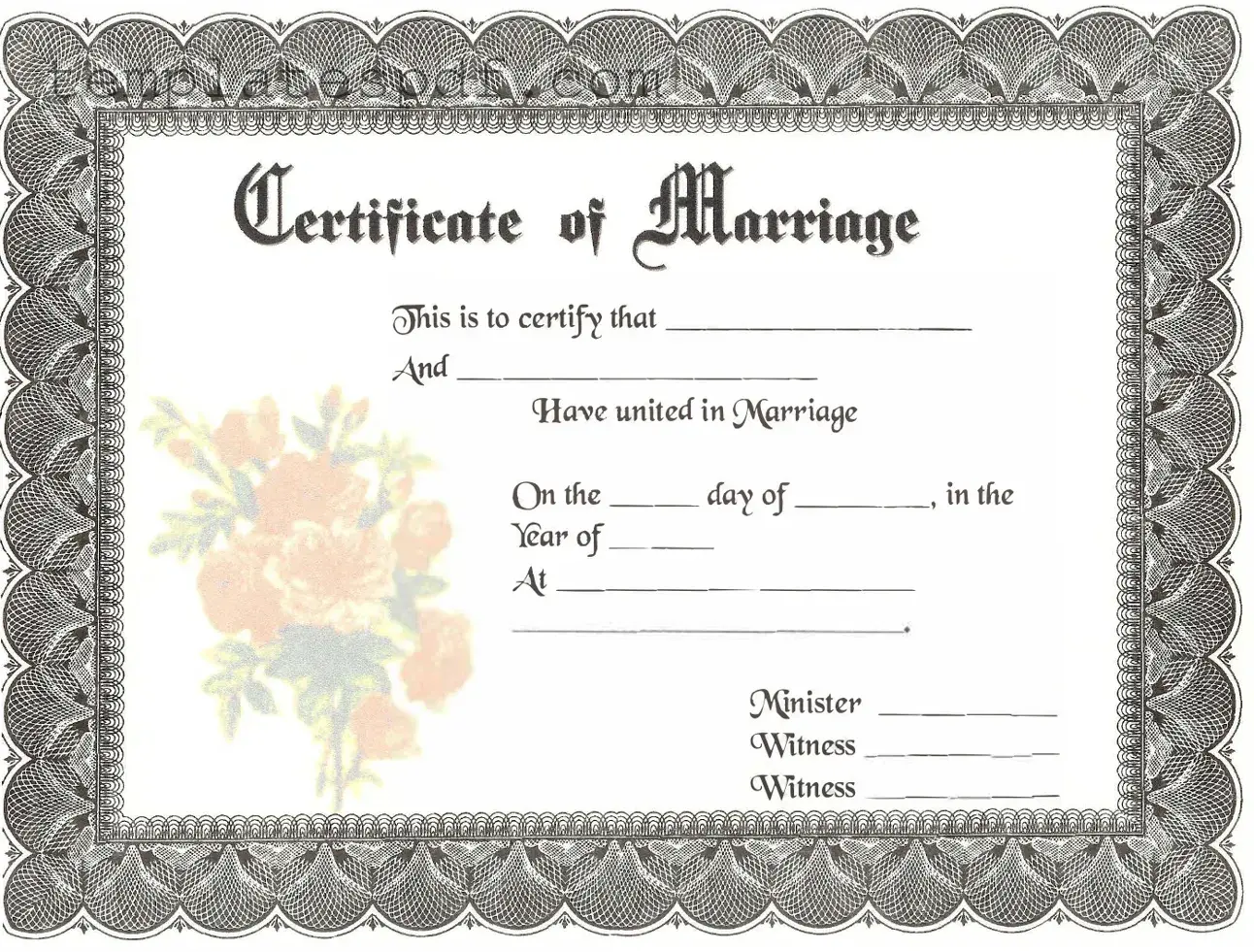 Fill Out a Valid Marriage Certificate Form