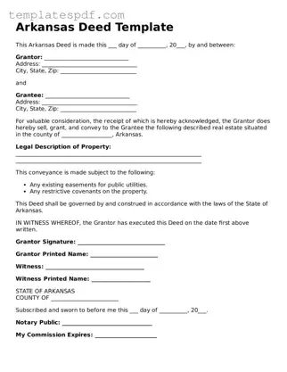 Official  Deed Form for Arkansas