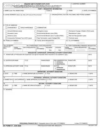 Fill Out a Valid Da 31 Form