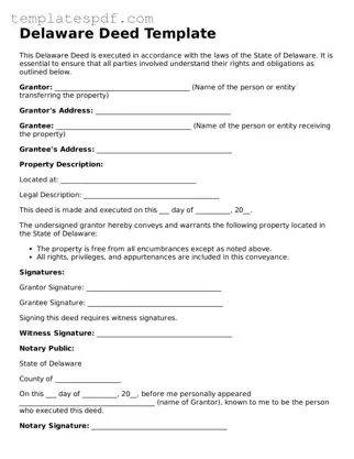 Official  Deed Form for Delaware