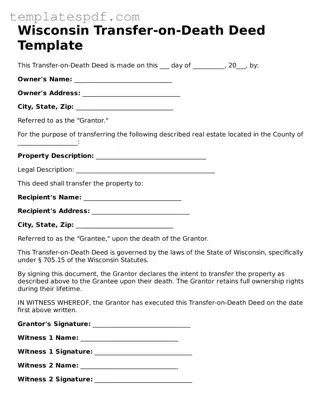Official  Transfer-on-Death Deed Form for Wisconsin