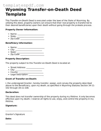 Official  Transfer-on-Death Deed Form for Wyoming